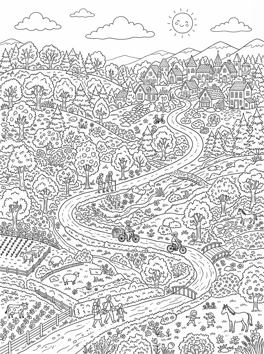 Coloring page: can you remove the water and make it land