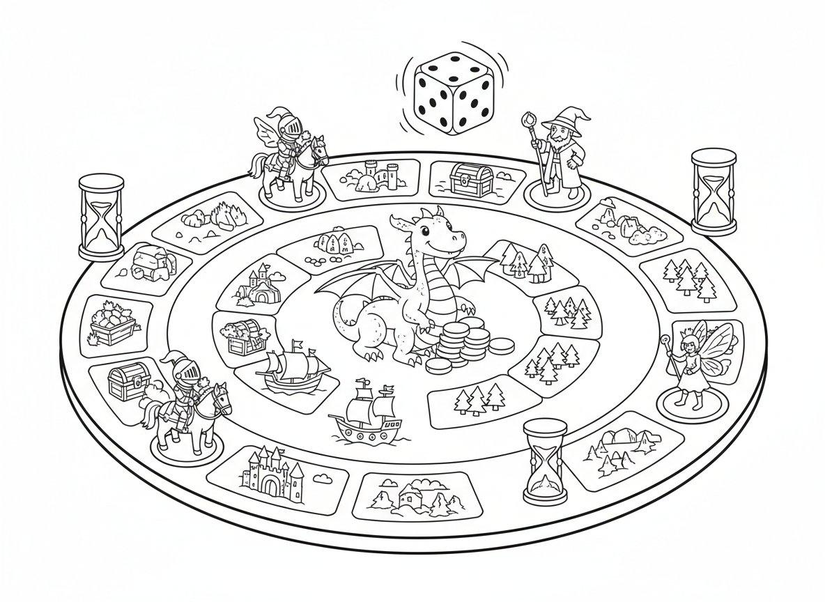 Coloring page: Board Game