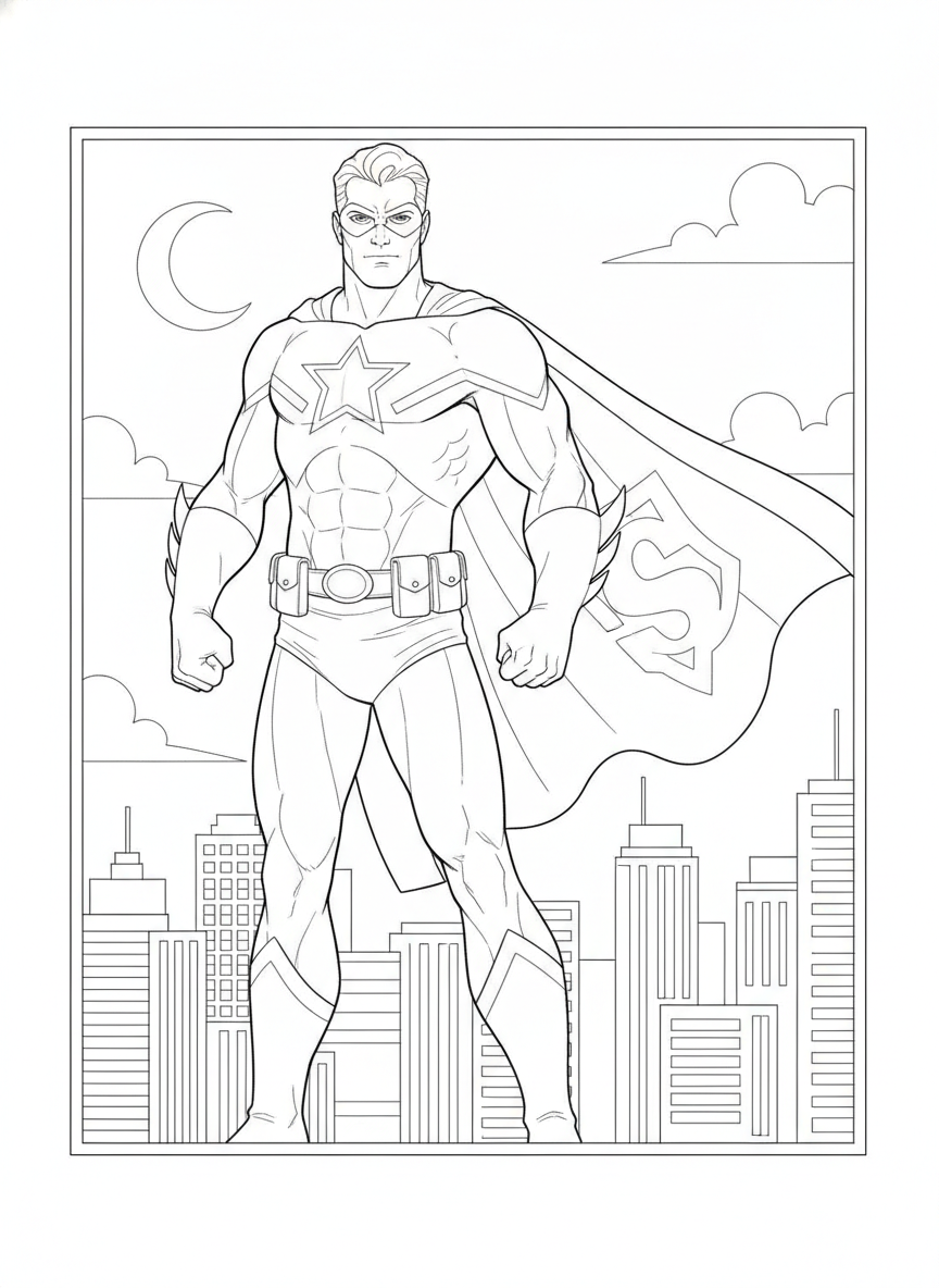 Coloring page: Superhero