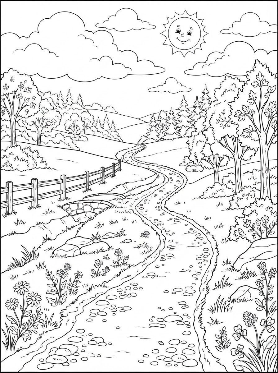 Coloring page: remove stream, just a path