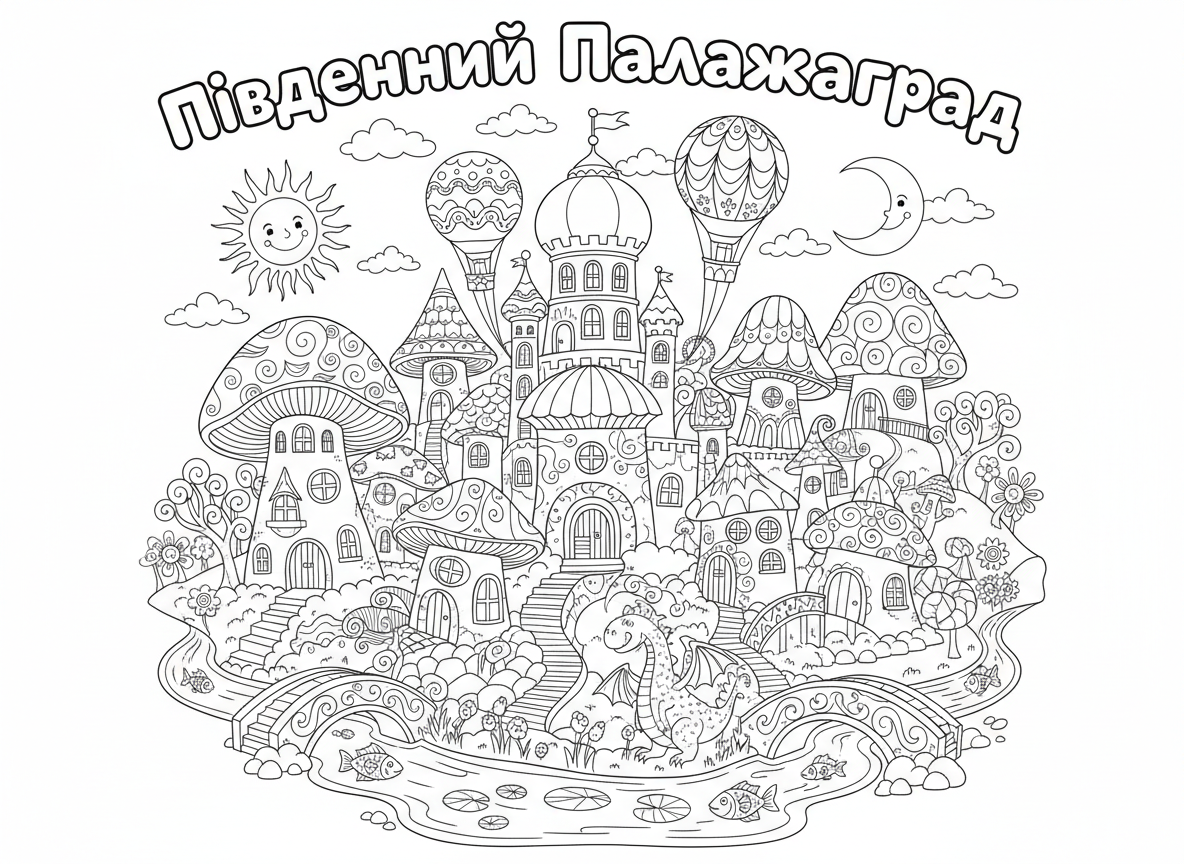 Coloring page: Південний Палажкаград